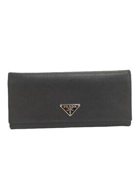 Prada Bifold Wallet Leather Black